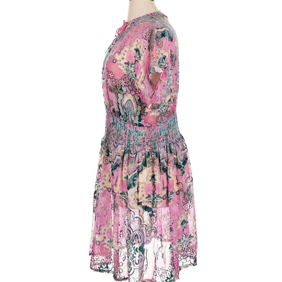Johnny Was Thia Burnout Multicolor Floral Dress XL - Picture 4 of 6